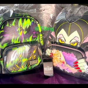 Brand new! 2 maleficent backpacks + Disney pin